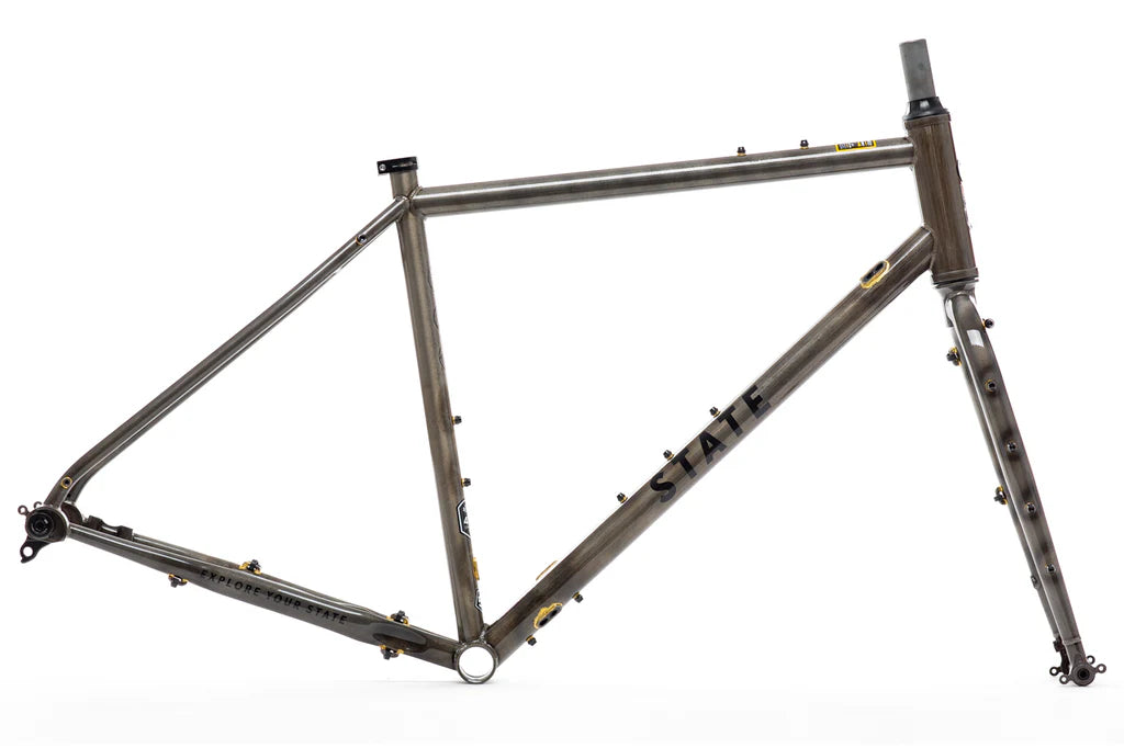 4130 All-Road - Frame & Fork Set (UDH) - Raw Phosphate