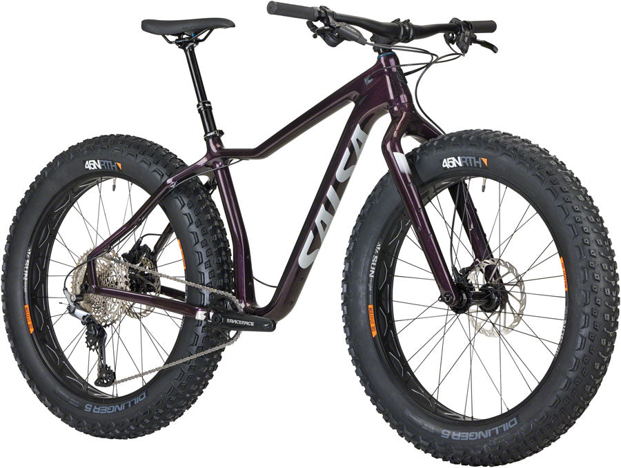 Salsa Heyday! C Deore 12 Fat Tire Bike - 26", Carbon, Black Cherry