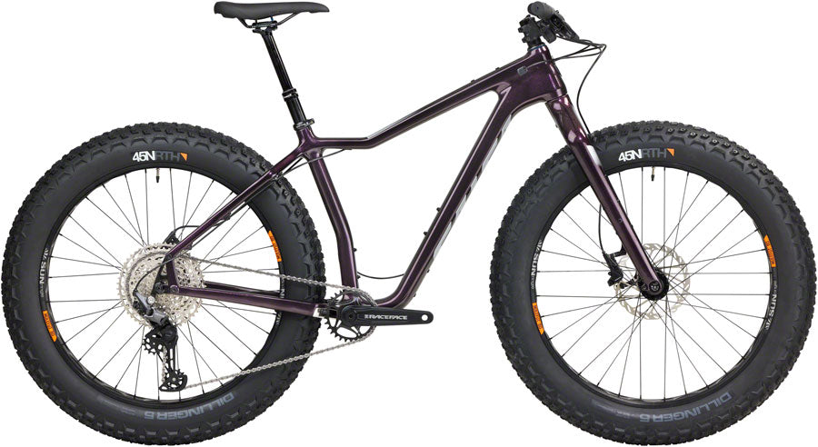 Salsa Heyday! C Deore 12 Fat Tire Bike - 26", Carbon, Black Cherry