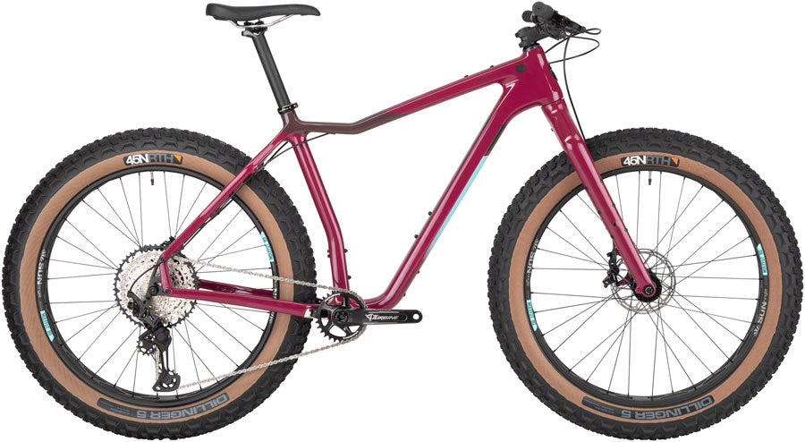 Salsa Mukluk Carbon XT Fat Tire Bike - 26", Carbon, Purple
