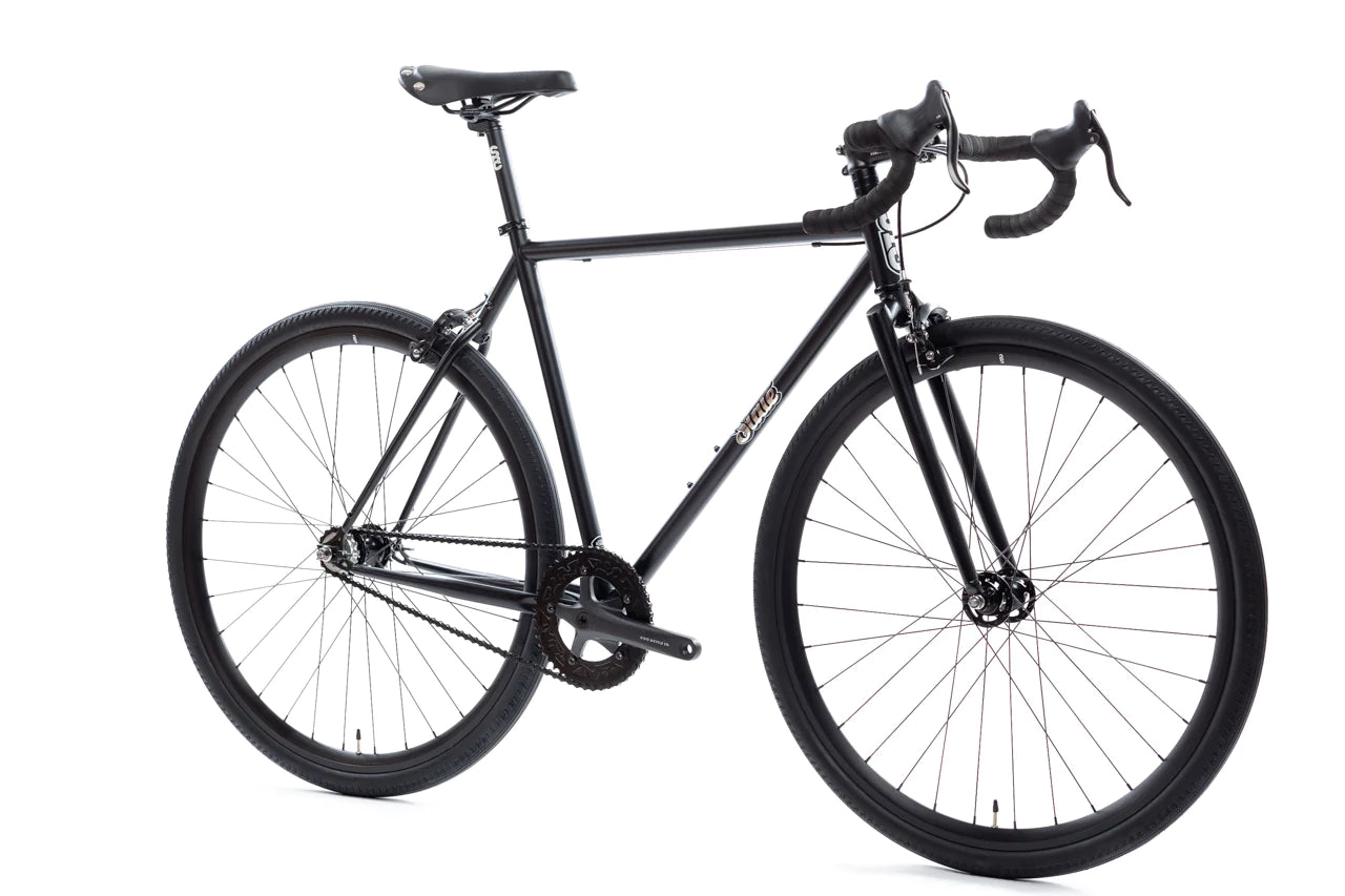 State Bicycle Co. 4130 - Matte Black / Mirror – (Fixed Gear / Single-Speed)