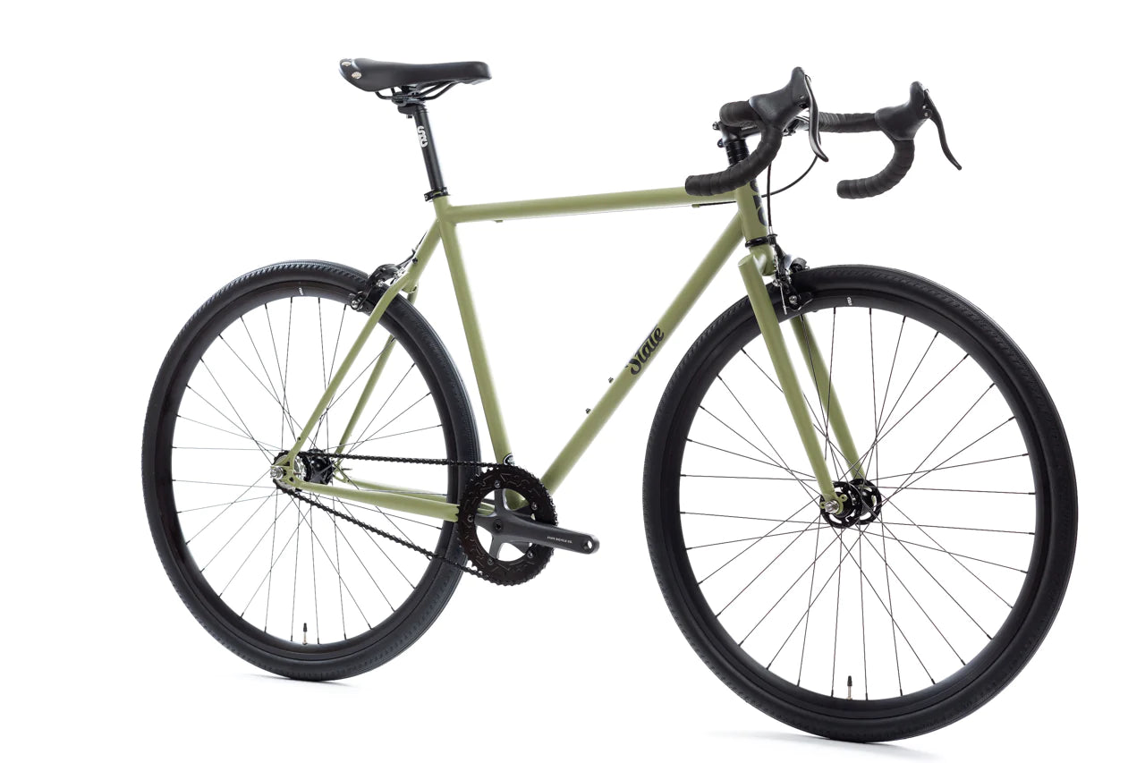 State Bicycle Co. 4130 - Matte Olive – (Fixed Gear / Single-Speed)