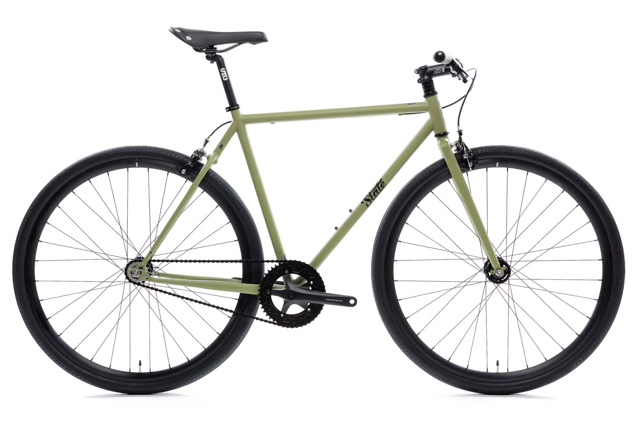 State Bicycle Co. 4130 - Matte Olive – (Fixed Gear / Single-Speed)