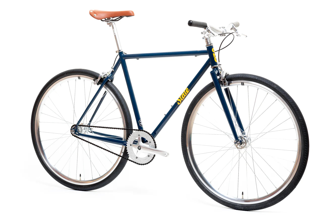 State Bicycle Co. 4130 - Navy / Gold – (Fixed Gear / Single-Speed)
