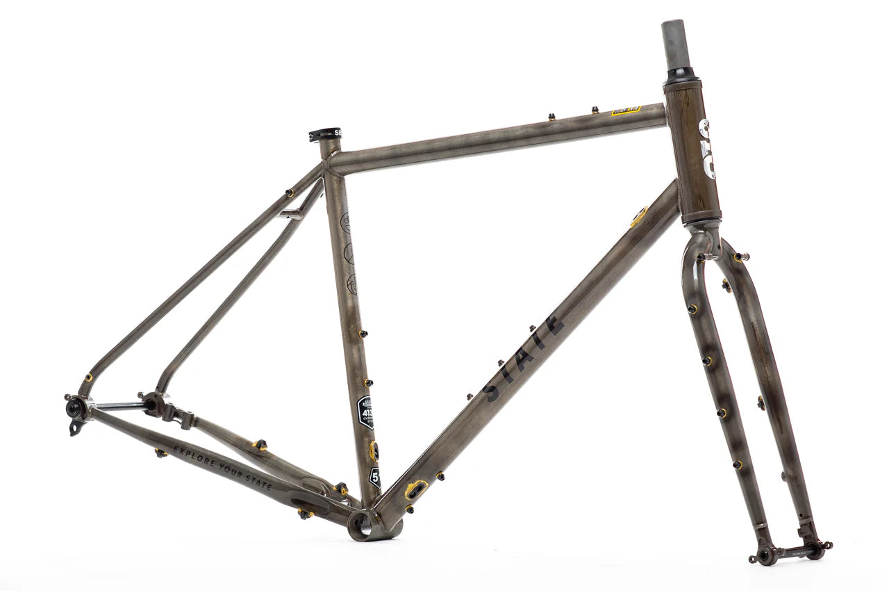 4130 All-Road - Frame & Fork Set (UDH) - Raw Phosphate