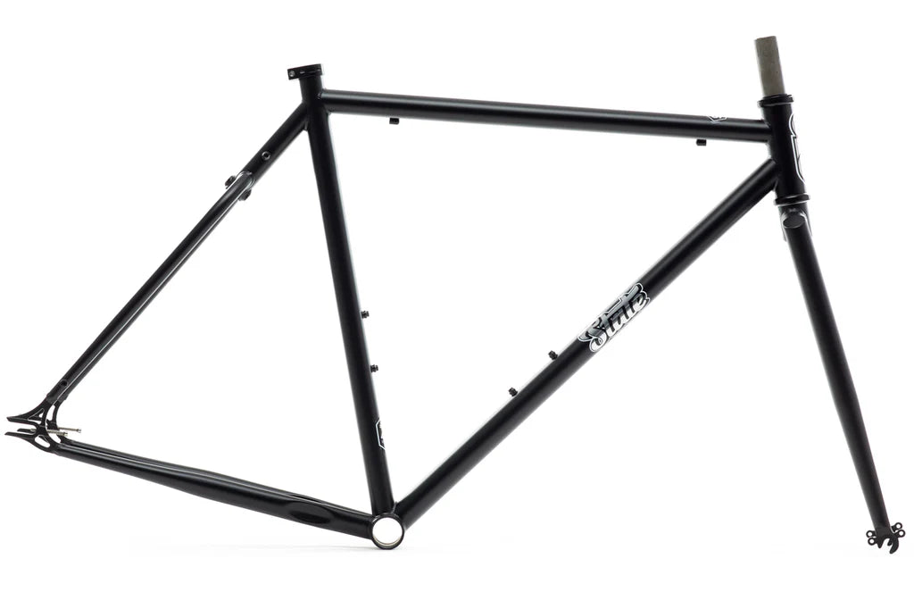 4130 Steel - Fixed Gear / Single-Speed - Frame Set - Matte Black / Mirror
