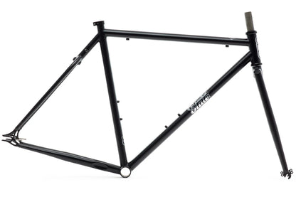4130 Steel - Fixed Gear / Single-Speed - Frame Set - Matte Black / Mirror