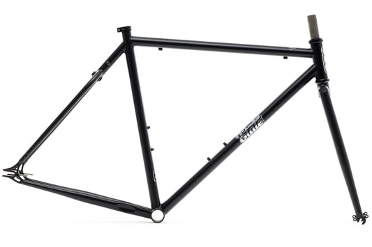4130 Steel - Fixed Gear / Single-Speed - Frame Set - Matte Black / Mirror