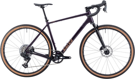 Salsa Flyway C Rival XPLR AXS 13 SUS Bike - 700c, Carbon, Blackberry