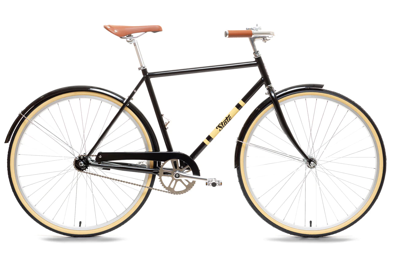 State Bicycle State - City Bike - The Black & Tan (3 Speed - Single-Speed)